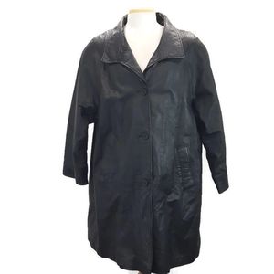 VENEZIA Leather Coat Women's 3X